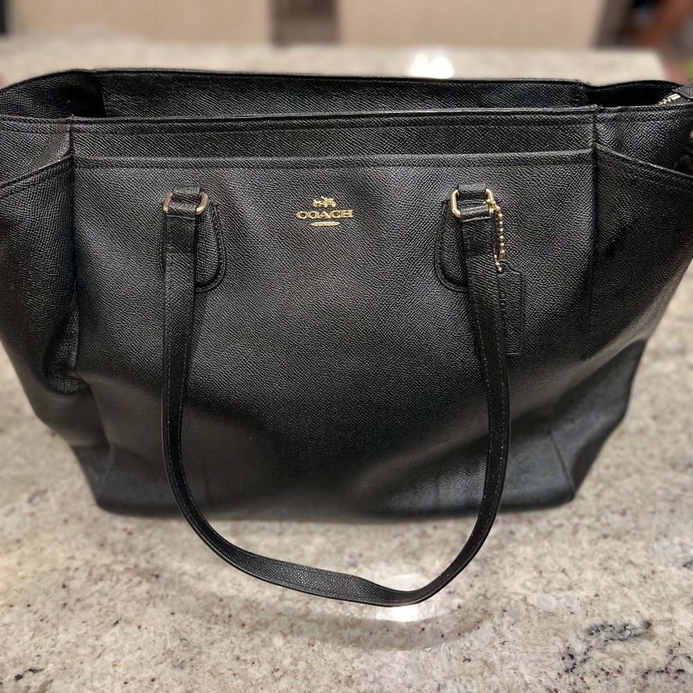 Coach Black Diaper Bag
